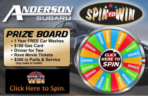 Anderson Subaru Spin To Win