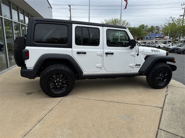 Used 2022 Jeep Wrangler Unlimited Willys Sport with VIN 1C4HJXDN5NW132903 for sale in Annapolis, MD