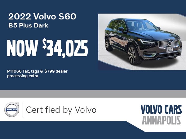 August CPO Offer - 2022 Volvo S60 B5 Plus Dark
