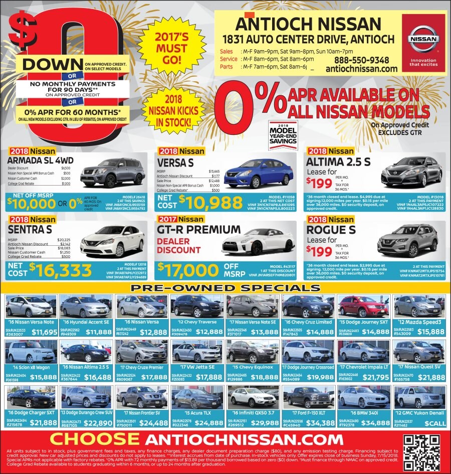 Antioch Nissan New Nissan dealership in Antioch, CA 94509
