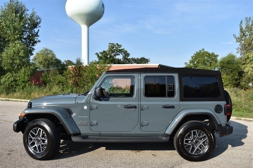 Used 2024 Jeep Wrangler 4-Door Sahara with VIN 1C4PJXEN0RW119461 for sale in Antioch, IL