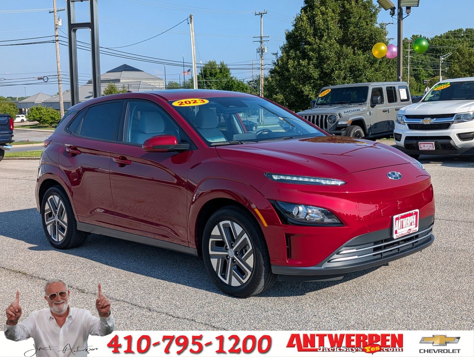 Used 2023 Hyundai Kona EV SEL with VIN KM8K33AG4PU188016 for sale in Eldersburg, MD