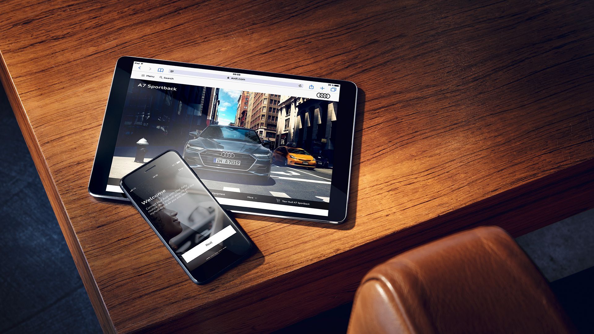 Audi Website On Tablet