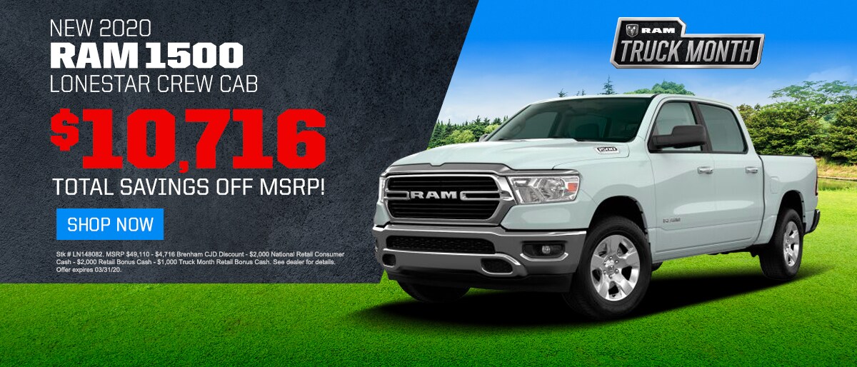 New Chrysler, Dodge, Jeep, RAM and Used Car Dealer Serving Brenham