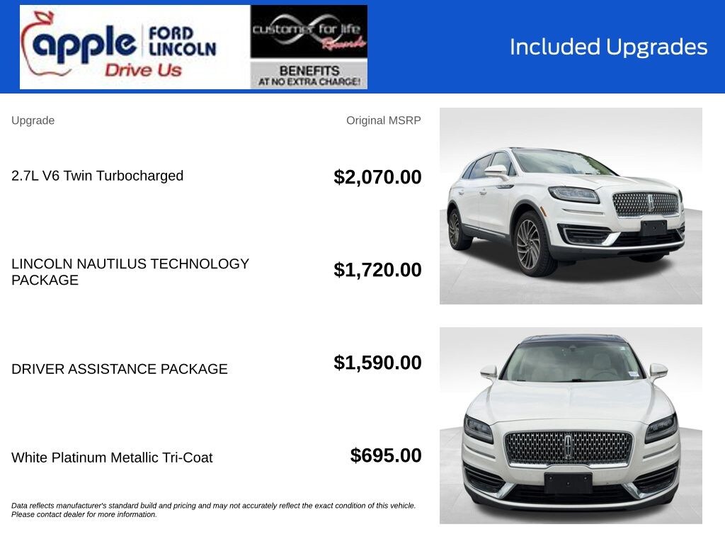 Certified 2019 Lincoln Nautilus Reserve SUV