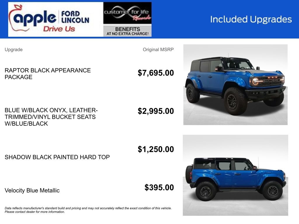 Certified 2025 Ford Bronco Raptor SUV