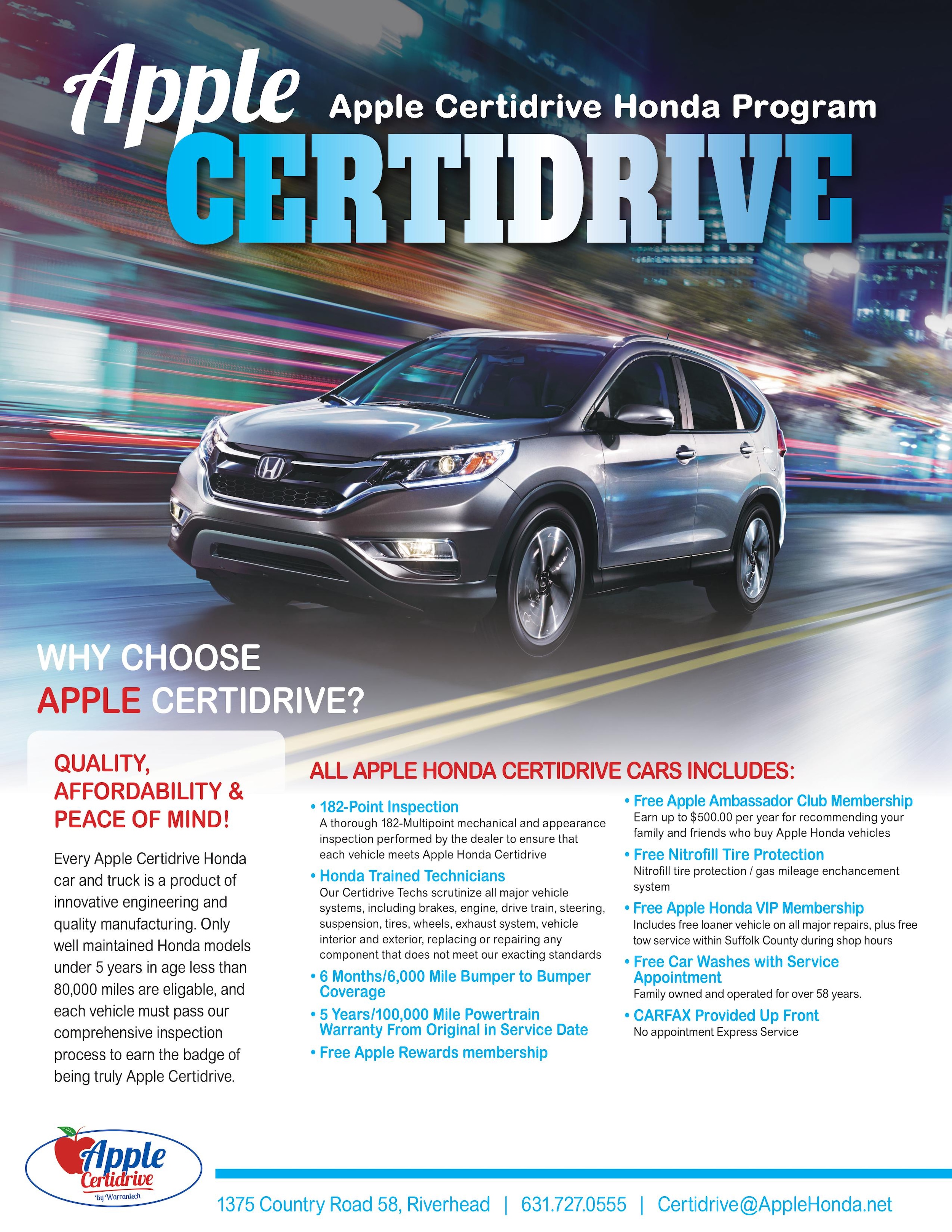 Apple Honda Warranty Honda Dealer Serving Manorville
