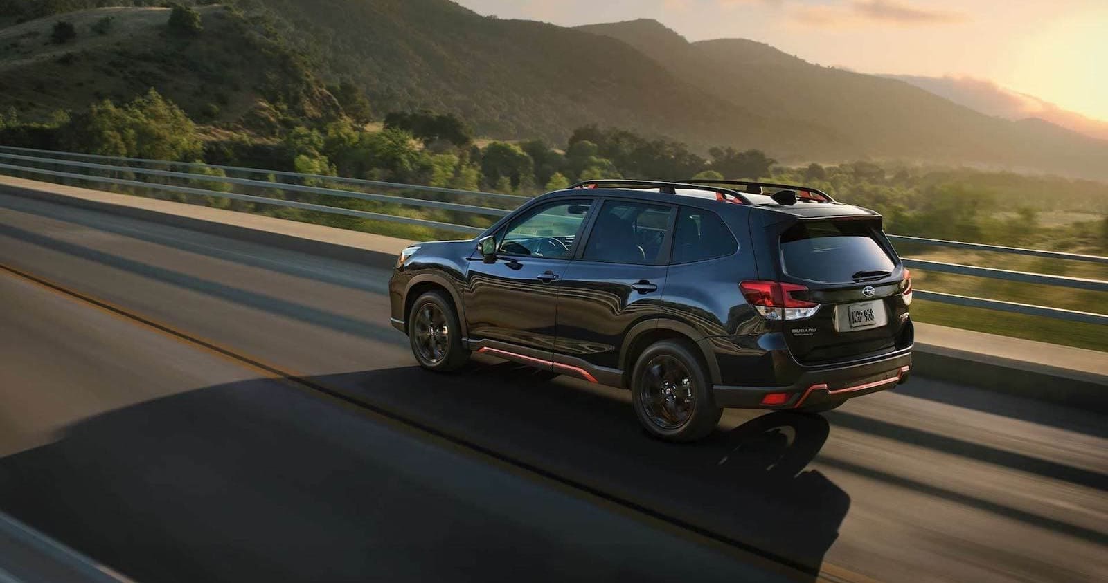 Subaru Forester driving down the road