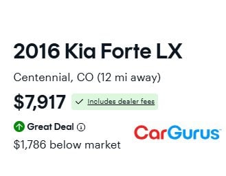 Used 2016 Kia Forte LX with VIN KNAFX4A60G5441492 for sale in Centennial, CO