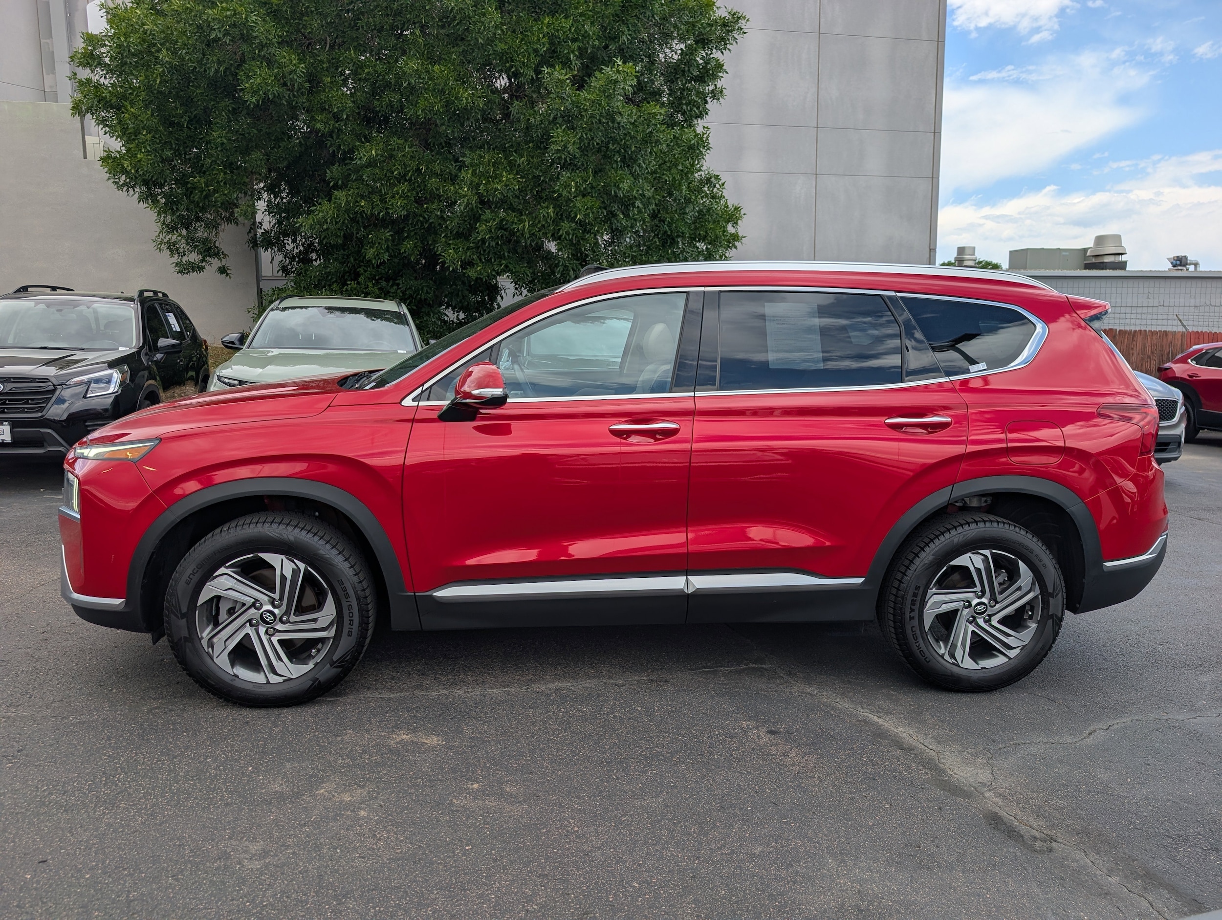 Certified 2021 Hyundai Santa Fe SEL with VIN 5NMS3DAJ4MH347285 for sale in Centennial, CO