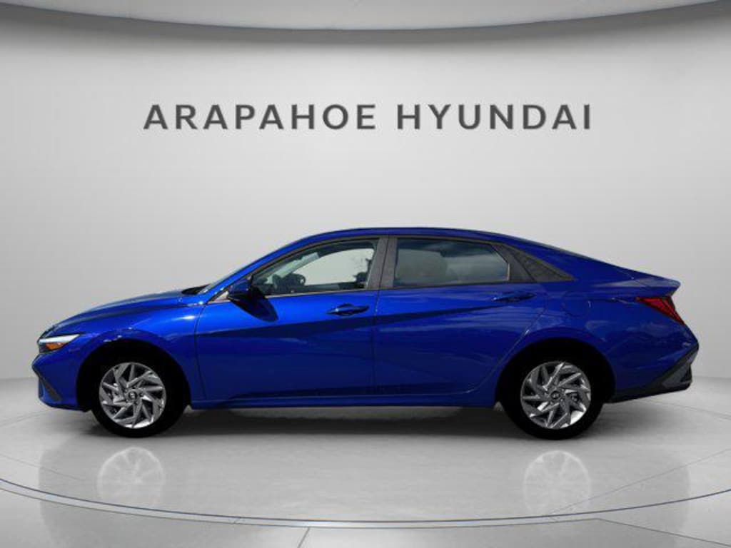 New 2026 Hyundai Elantra Hybrid Blue Sedan