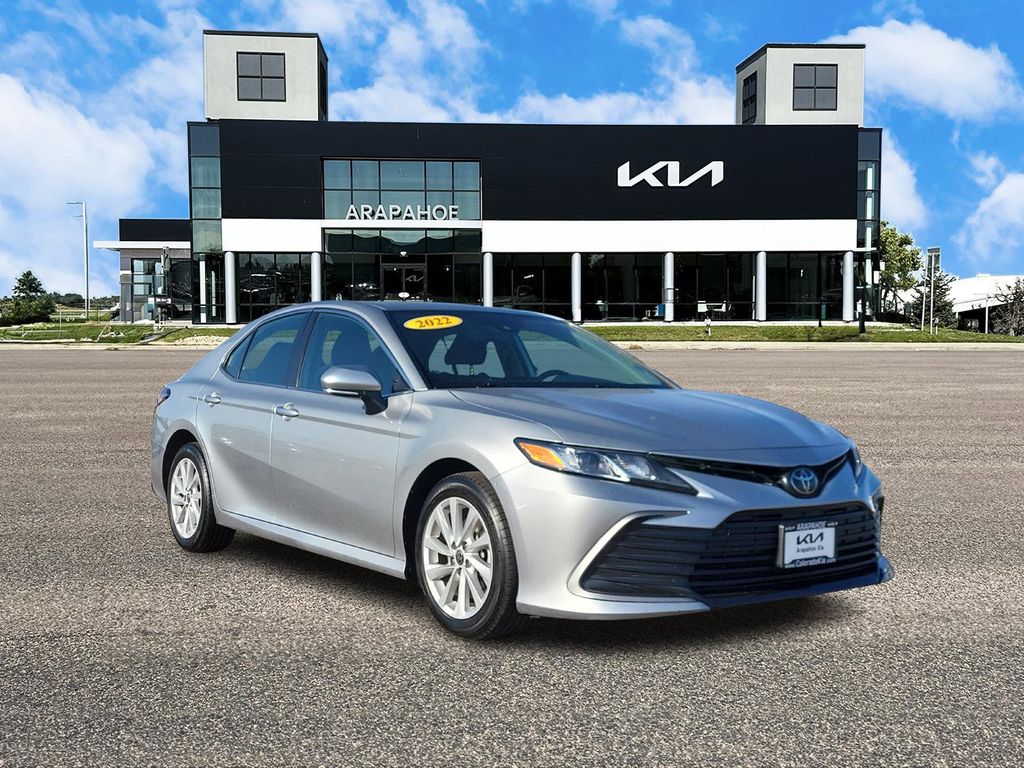 Used 2022 Toyota Camry LE with VIN 4T1C11BK8NU054754 for sale in Centennial, CO