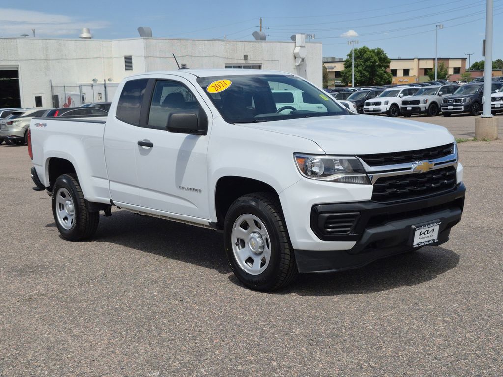 Used 2021 Chevrolet Colorado Work Truck with VIN 1GCHTBEAXM1141147 for sale in Centennial, CO