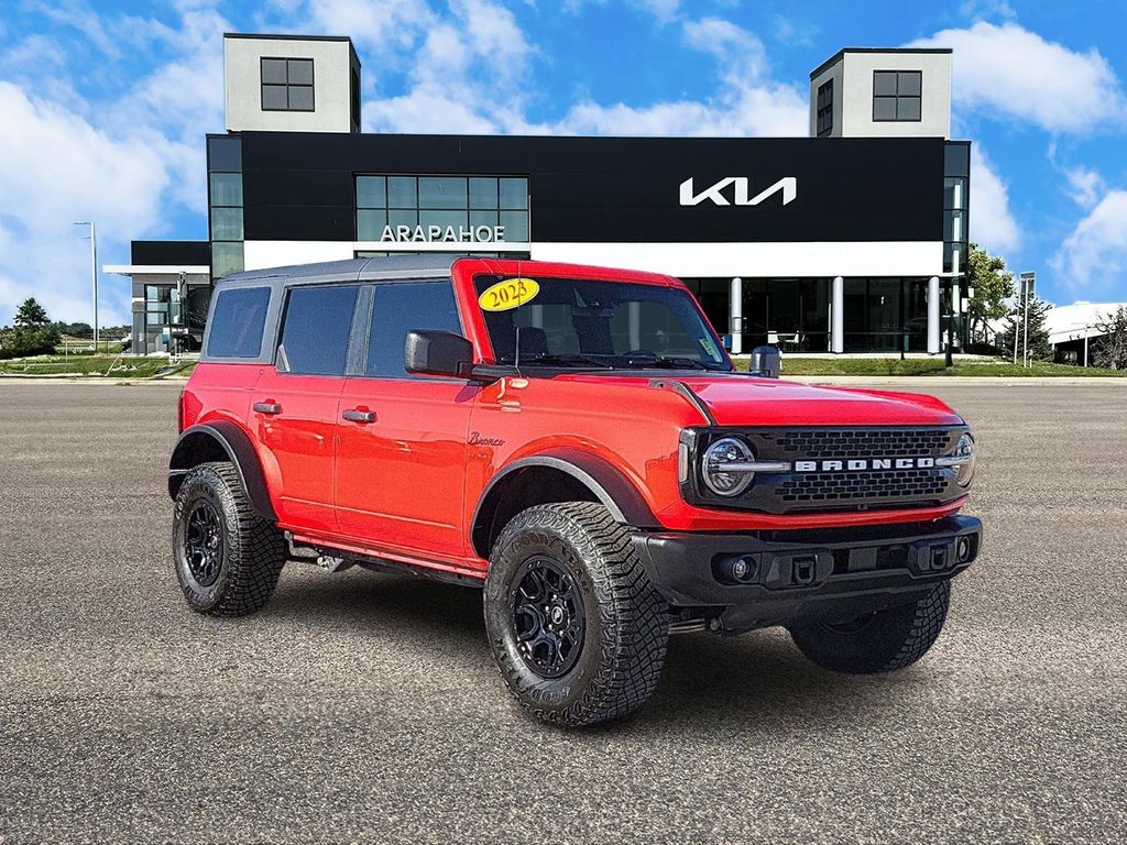 Used 2023 Ford Bronco 4-Door Wildtrak with VIN 1FMEE5DP4PLB31416 for sale in Centennial, CO