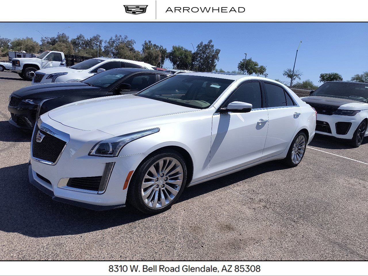 Crystal White Tricoat 2015 Cadillac CTS 2.0T Luxury RWD Sedan Rear-Wheel Drive Automatic