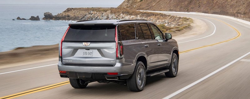 2021 Cadillac Escalade Driving Winding Road