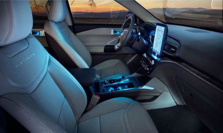 2020 Ford Explorer interior seating view