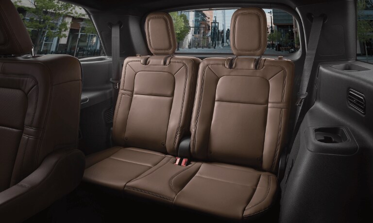 2020 Lincoln Aviator backseat interior view