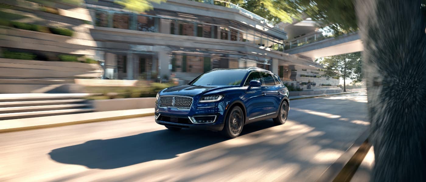 2020 Lincoln Nautilus driving through a city