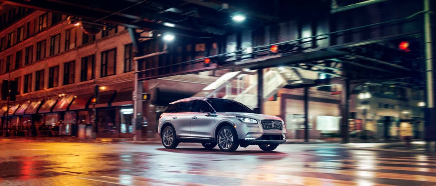 2020 Lincoln Corsair driving through a city