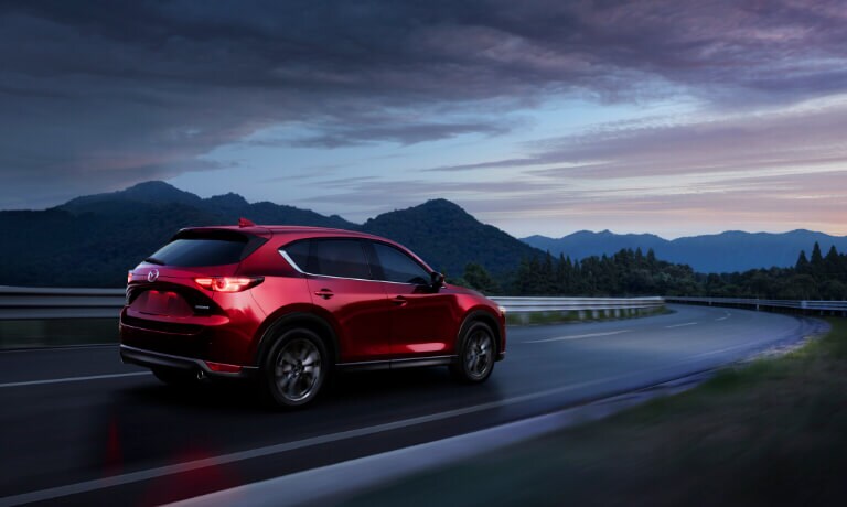 2021 Mazda CX-5 Driving On Highway At Sunset