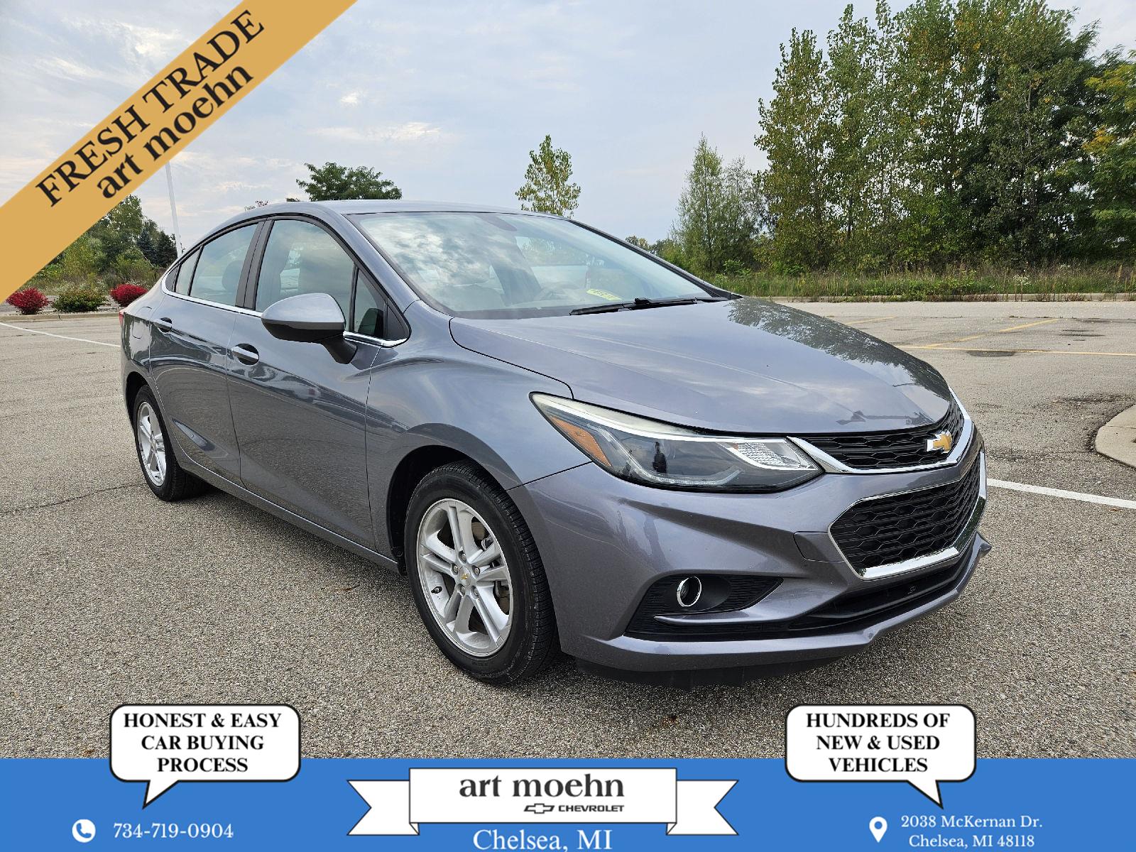 Used 2018 Chevrolet Cruze LT with VIN 1G1BE5SM5J7133510 for sale in Chelsea, MI