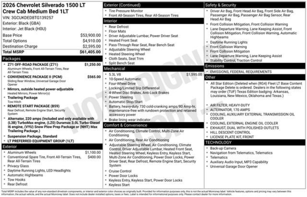 New 2026 Chevrolet Silverado 1500 LT Truck