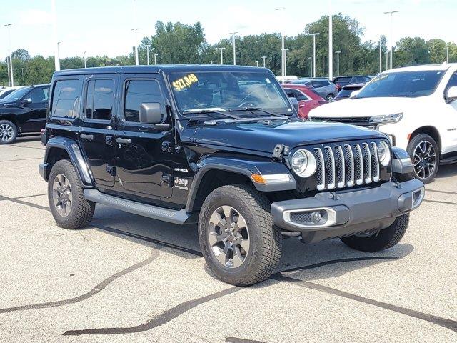 Used 2019 Jeep Wrangler Unlimited Sahara with VIN 1C4HJXEG5KW583762 for sale in Jackson, MI