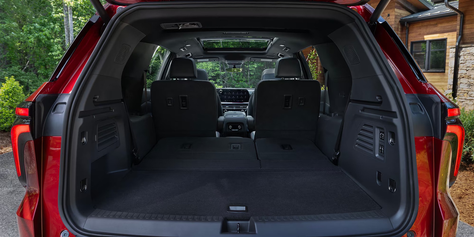  a view of the cargo space in the new 2026 chevy traverse