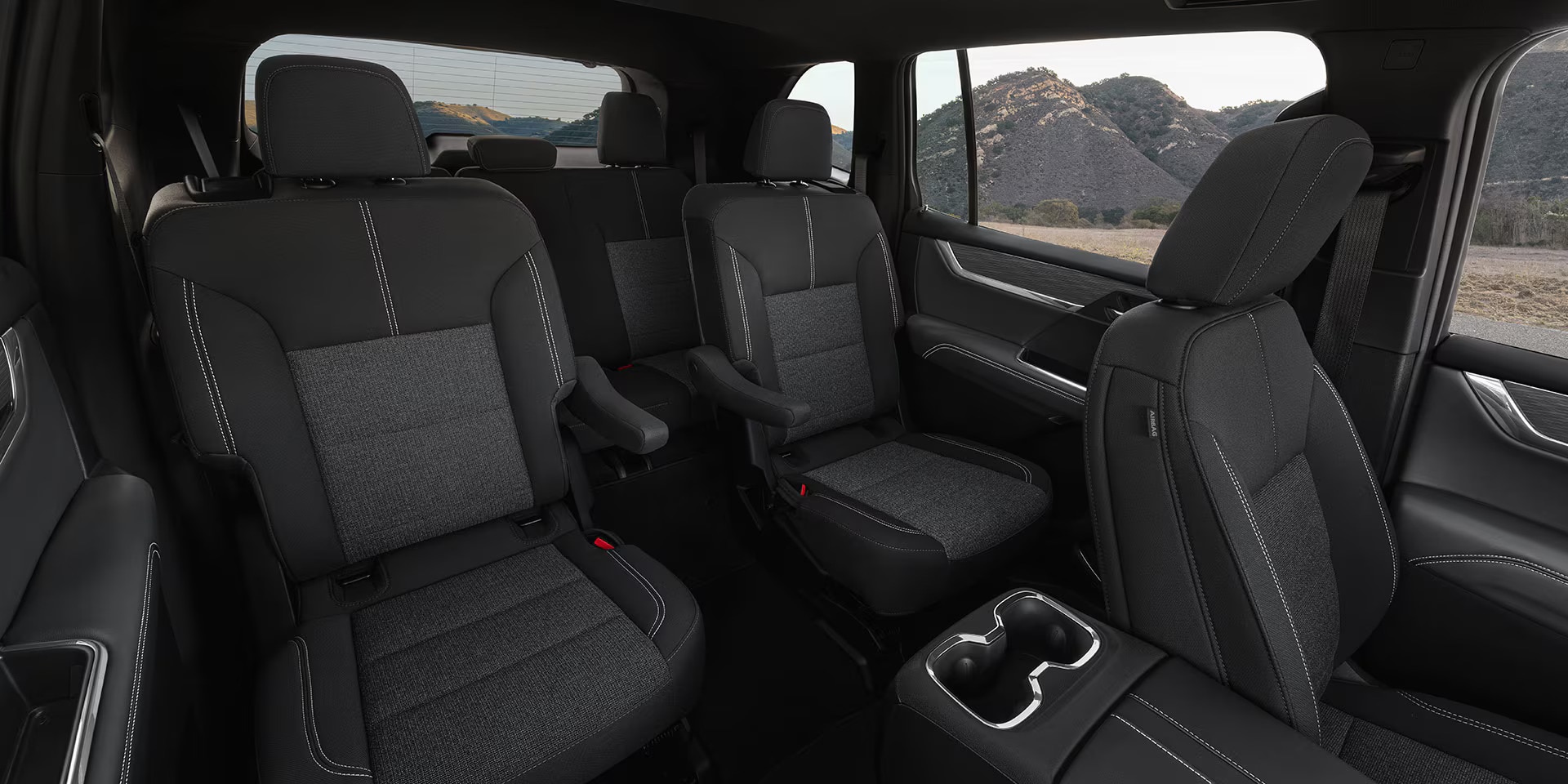 Interior of a gmc acadia