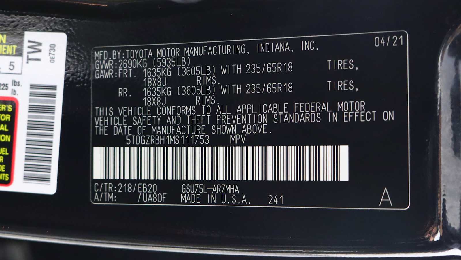 used 2021 Toyota Highlander car, priced at $31,572