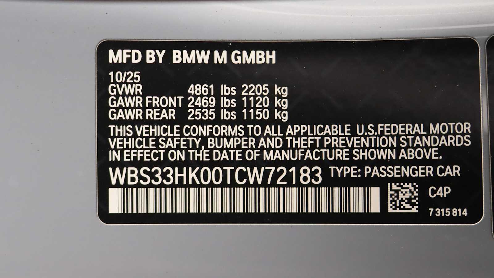 new 2026 BMW M4 car, priced at $100,810