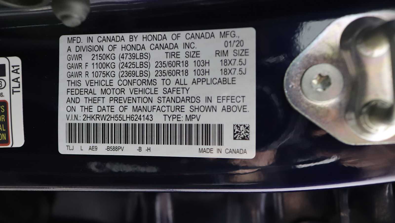 used 2020 Honda CR-V car, priced at $27,283