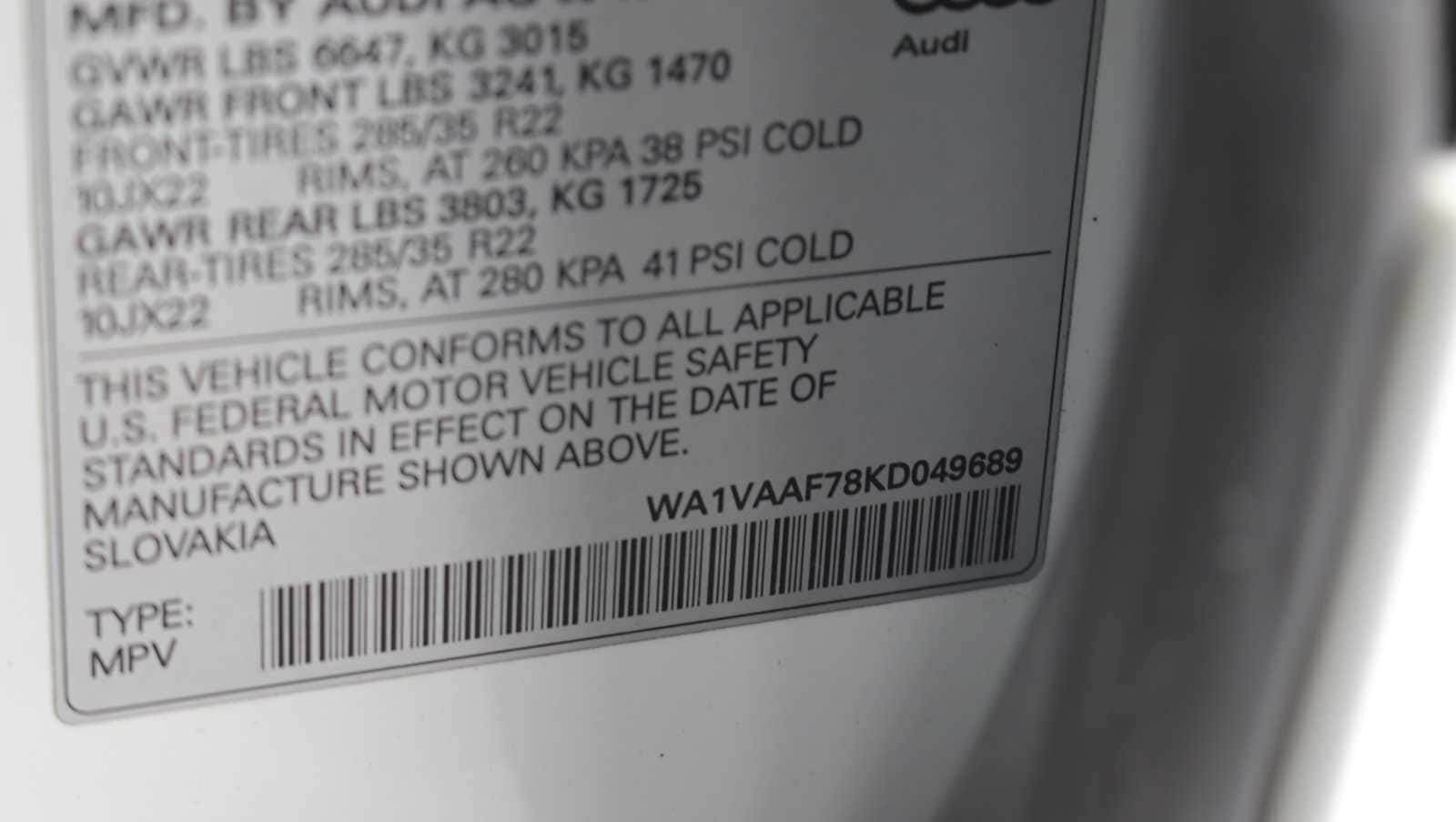 used 2019 Audi Q7 car, priced at $19,828