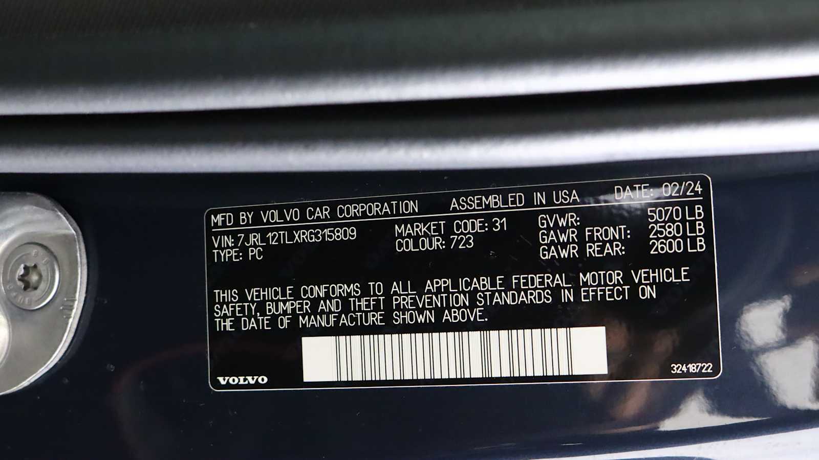 used 2024 Volvo S60 car, priced at $28,867