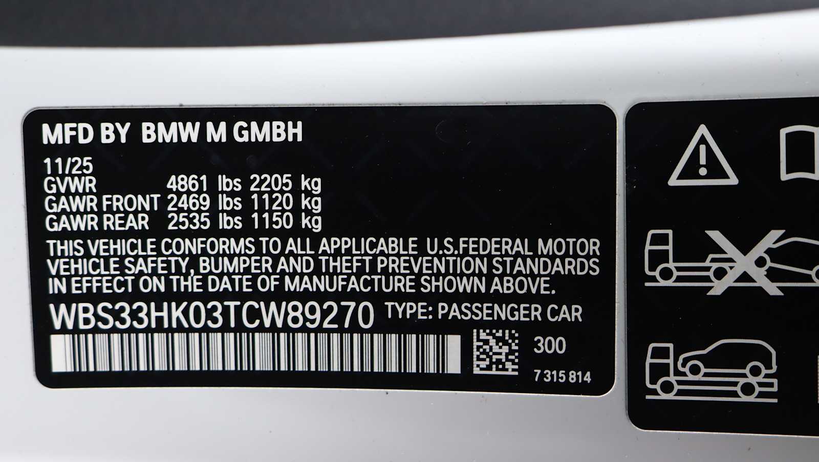 new 2026 BMW M4 car, priced at $98,085