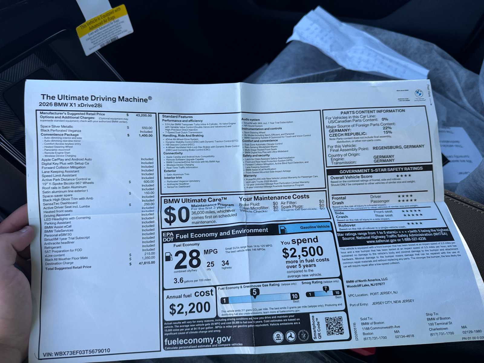 new 2026 BMW X1 car, priced at $47,815