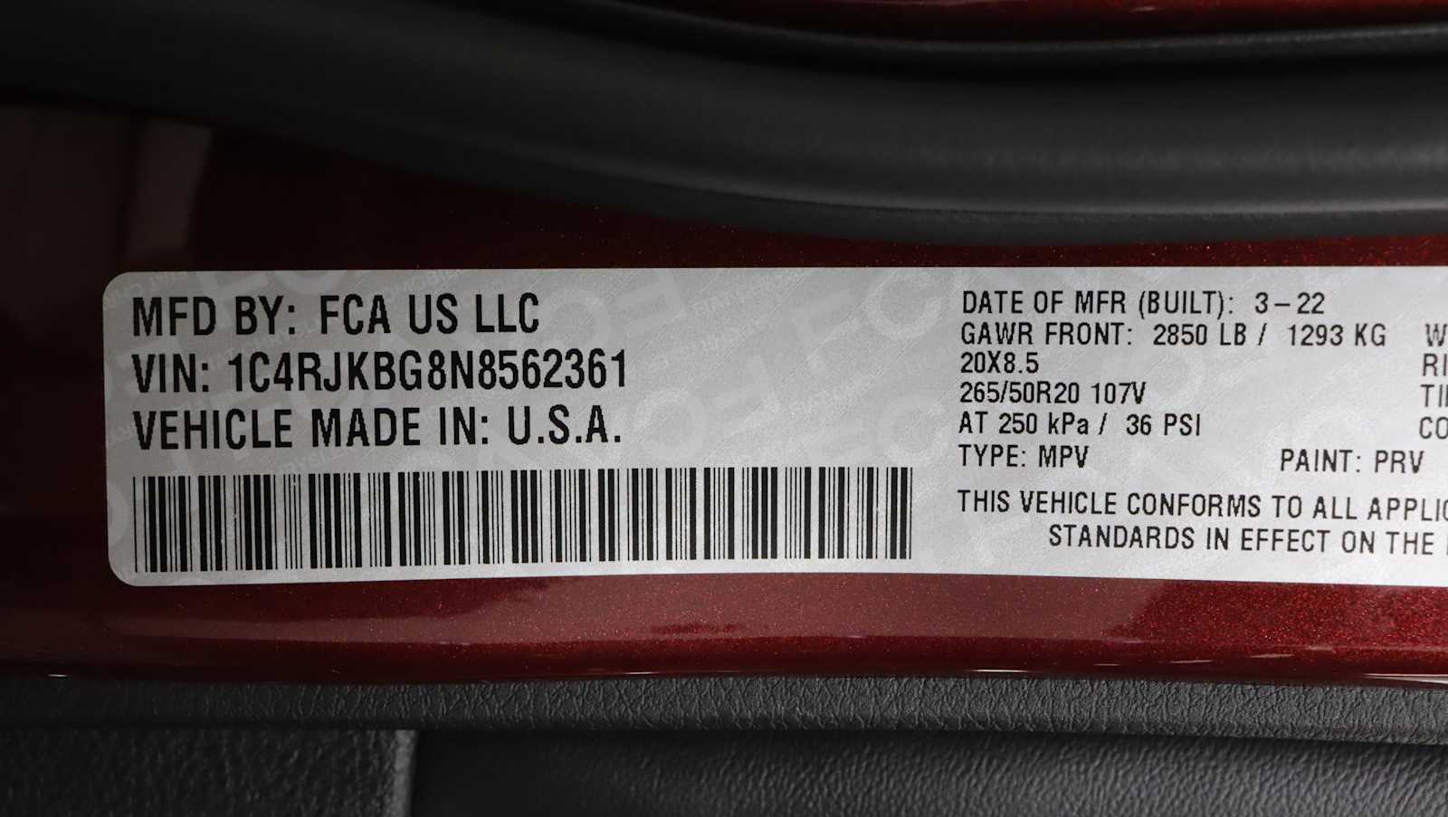used 2022 Jeep New Grand Cherokee car, priced at $28,451