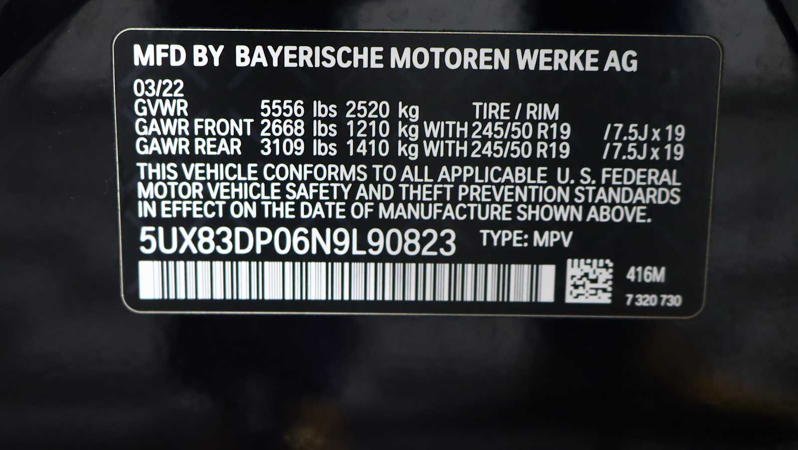 used 2022 BMW X3 car, priced at $37,693