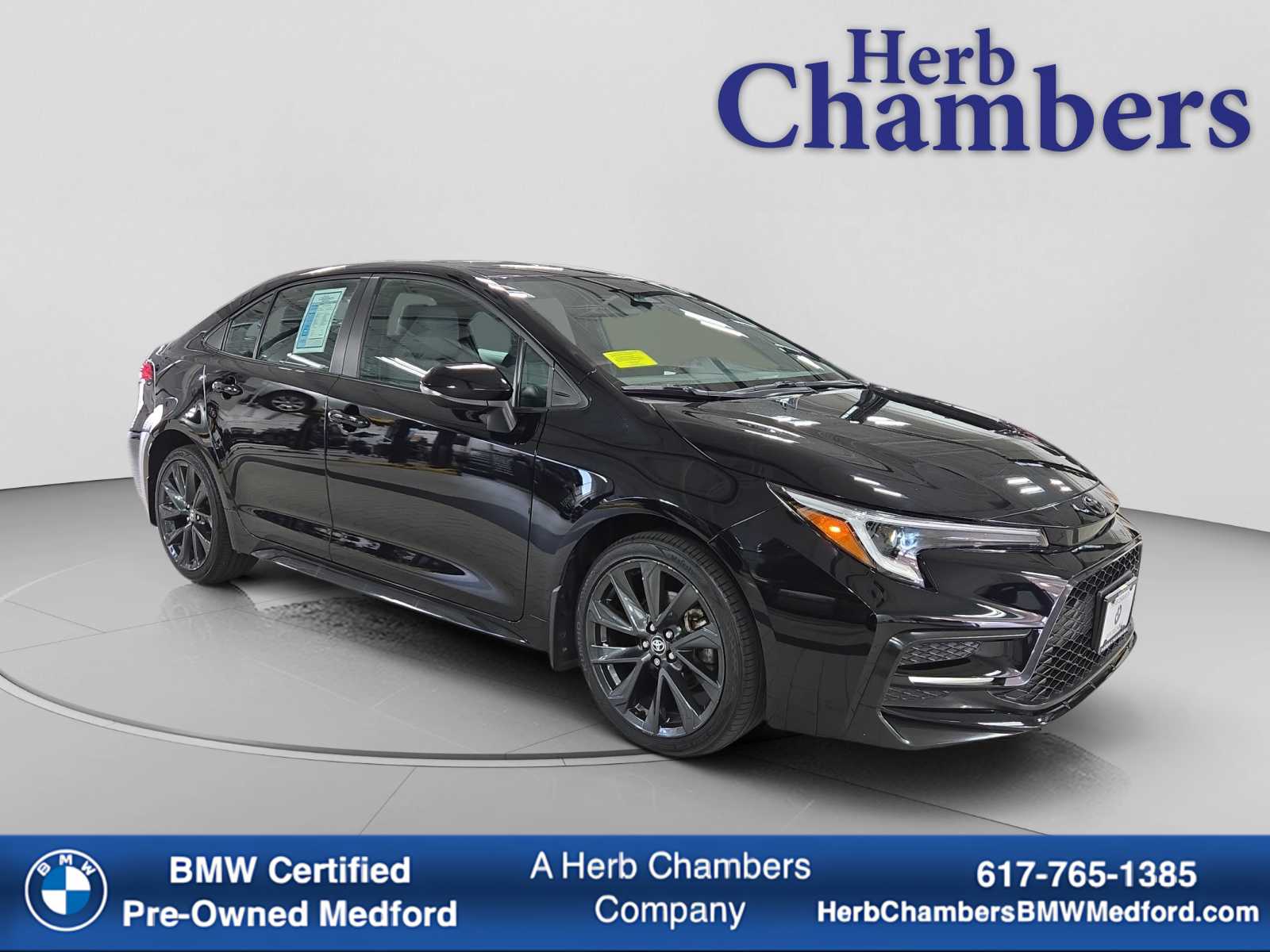 Midnight Black 2023 Toyota Corolla Sedan Front-Wheel Drive Continuously Variable Transmission
