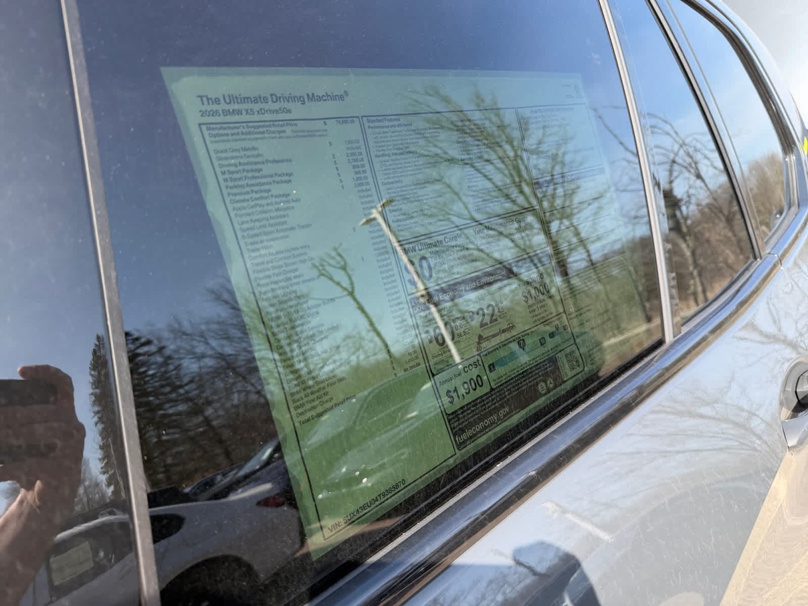 new 2026 BMW X5 PHEV car, priced at $92,200