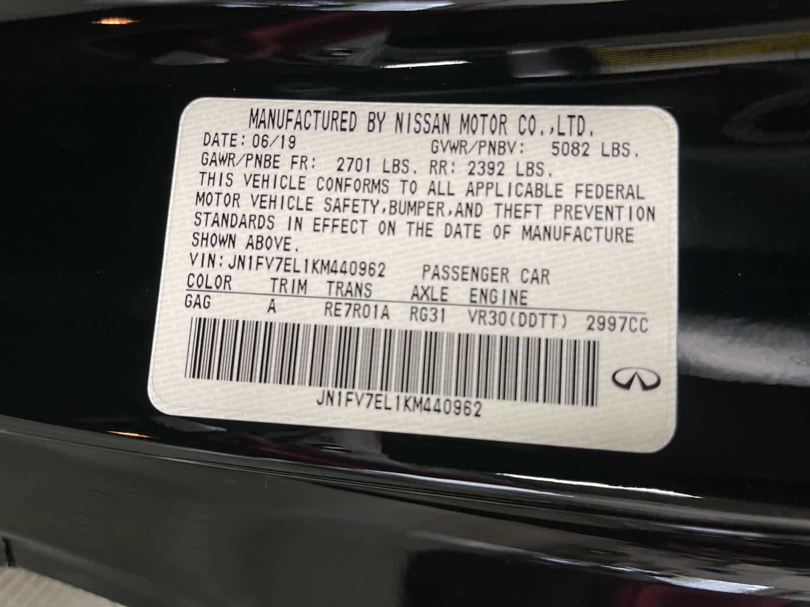 used 2019 INFINITI Q60 car, priced at $27,297