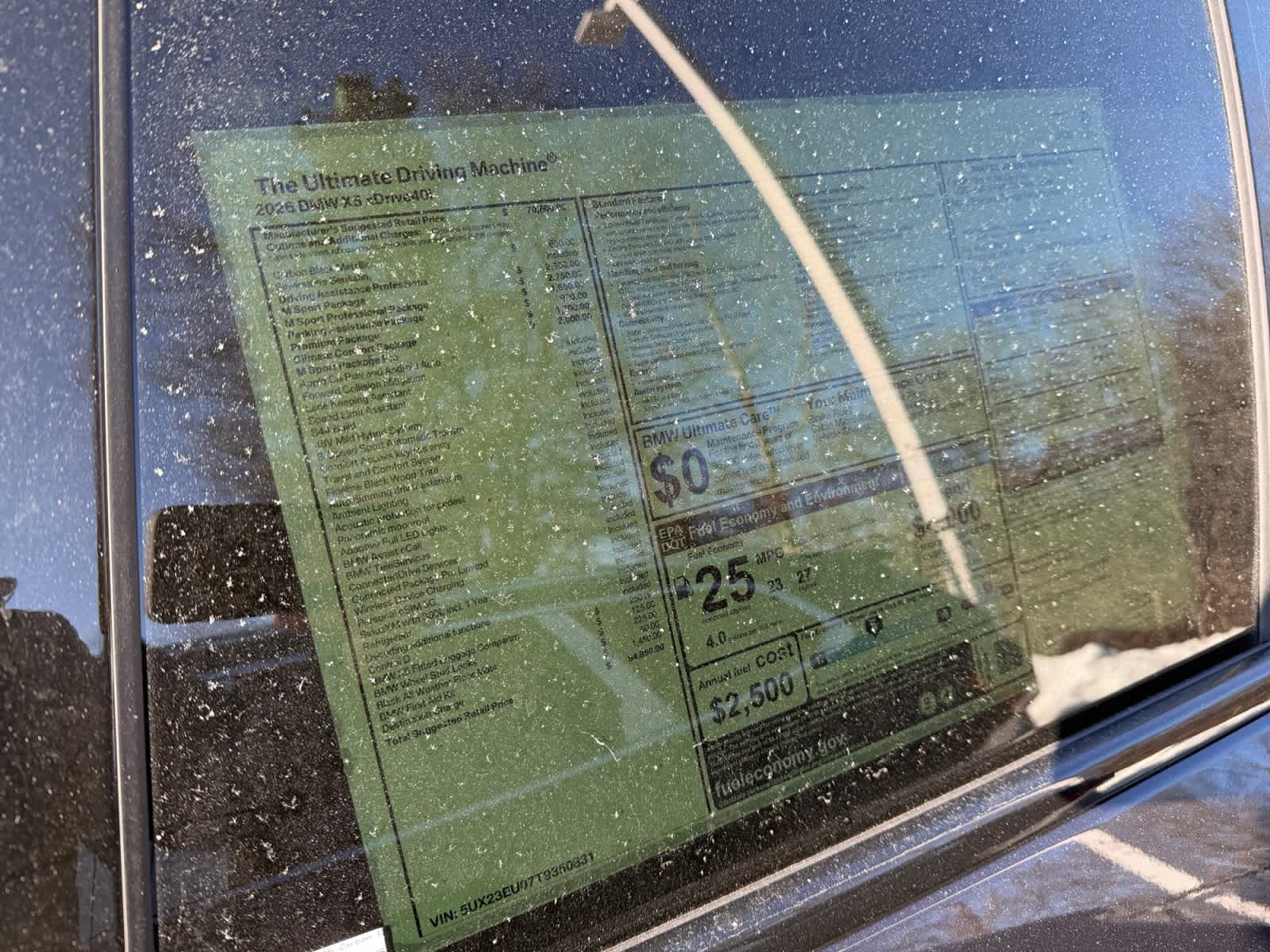 new 2026 BMW X5 car, priced at $84,850