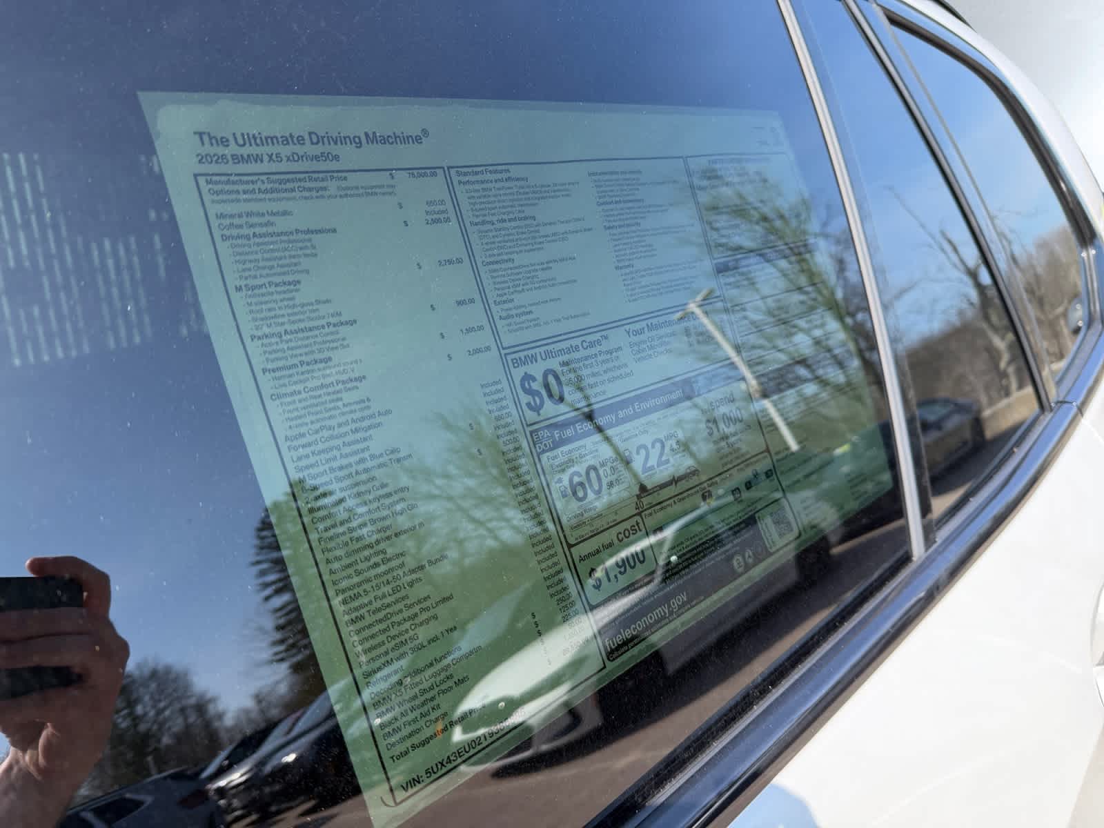 new 2026 BMW X5 PHEV car, priced at $89,550