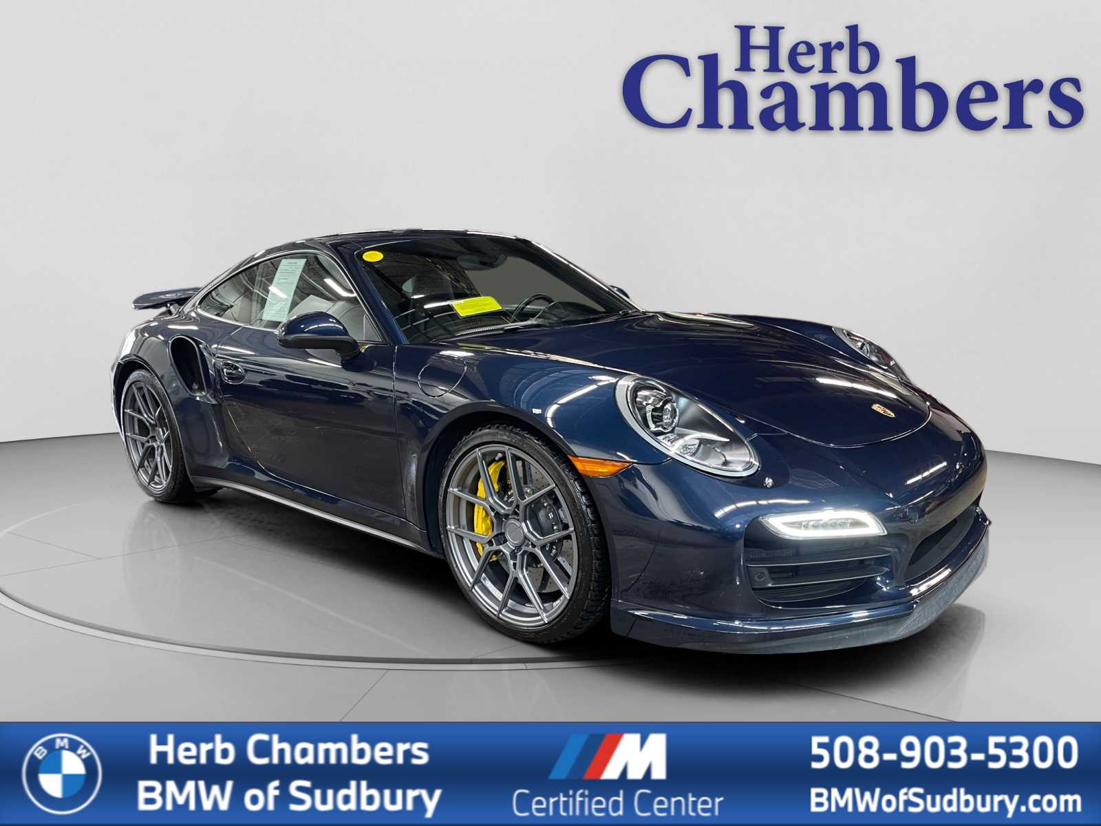 Dark Blue 2014 Porsche 911 Turbo Coupe AWD Coupe All-Wheel Drive Automatic