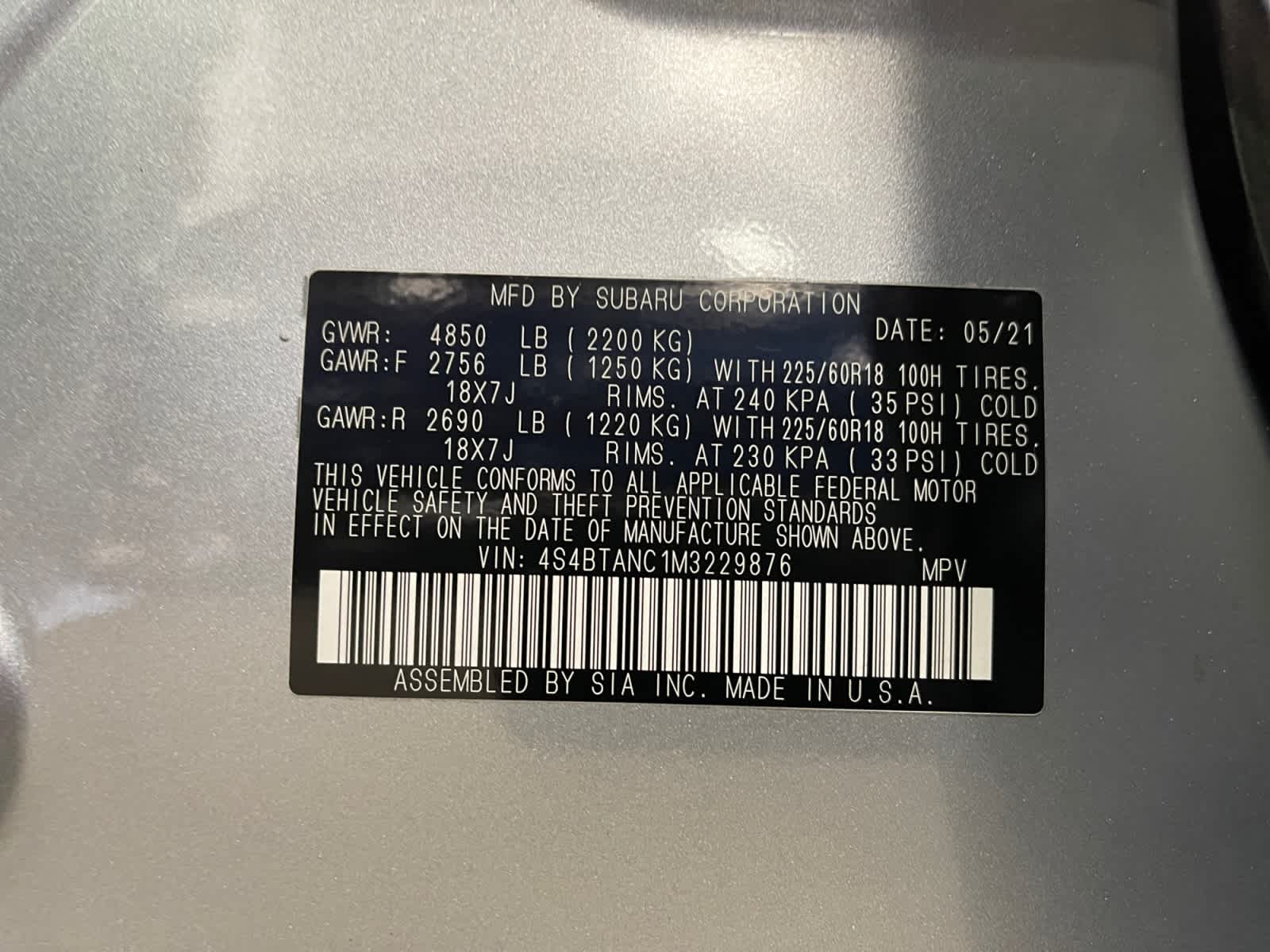 used 2021 Subaru Outback car, priced at $22,497