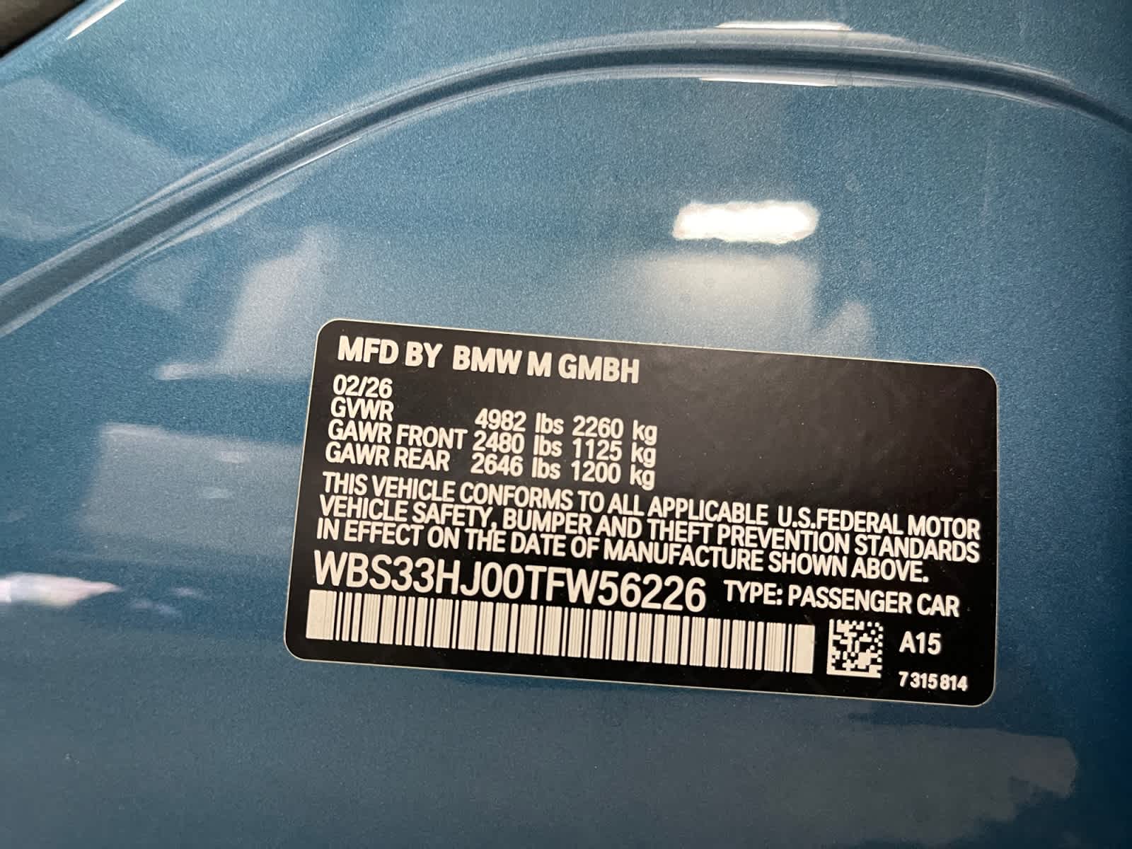new 2026 BMW M3 car, priced at $103,300