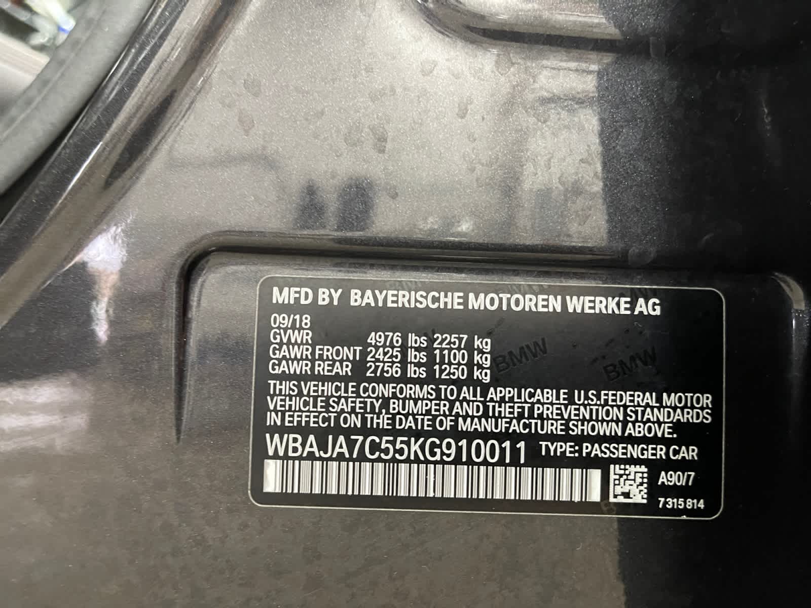 used 2019 BMW 530i car, priced at $21,997