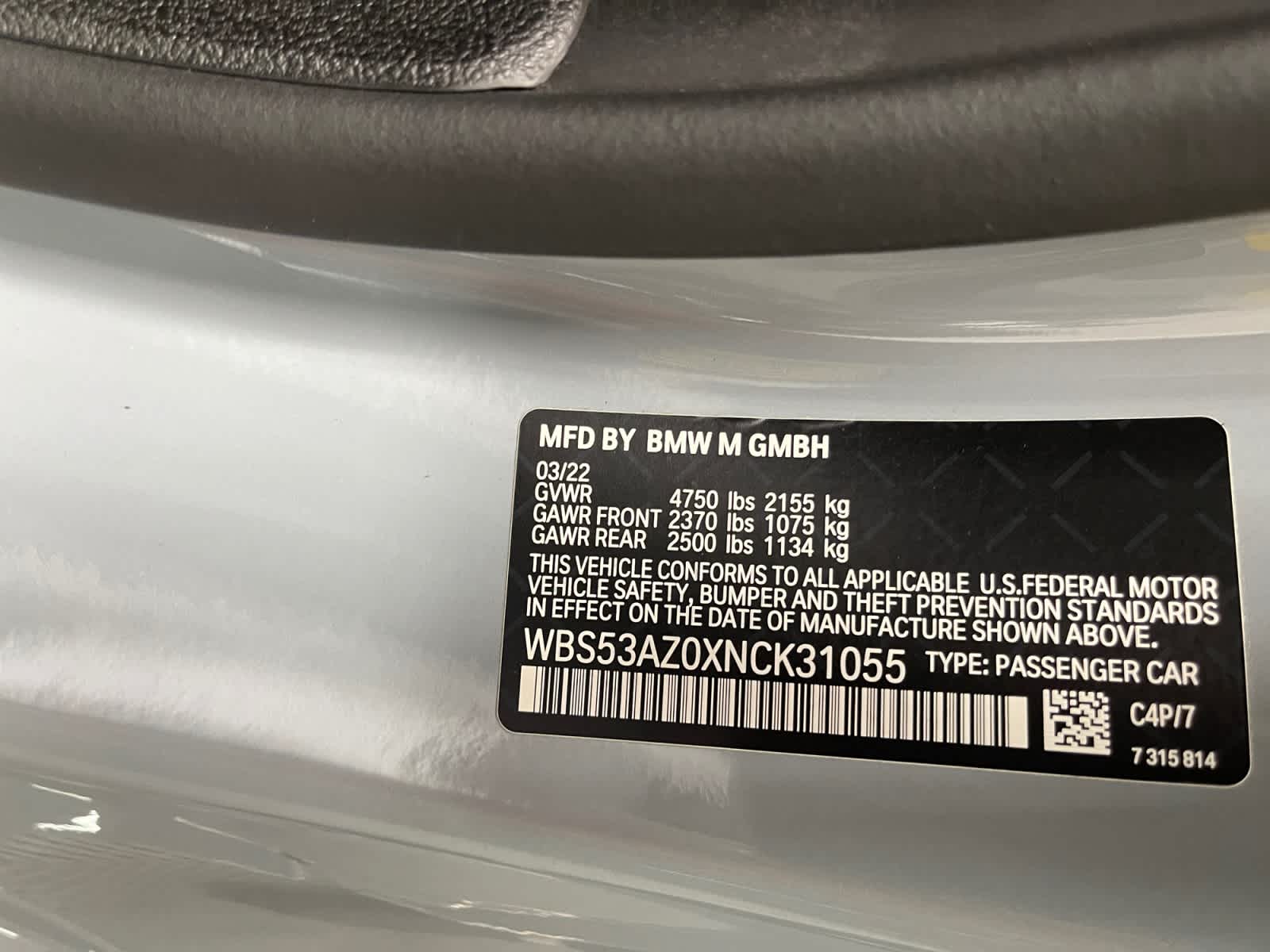 used 2022 BMW M4 car, priced at $66,497