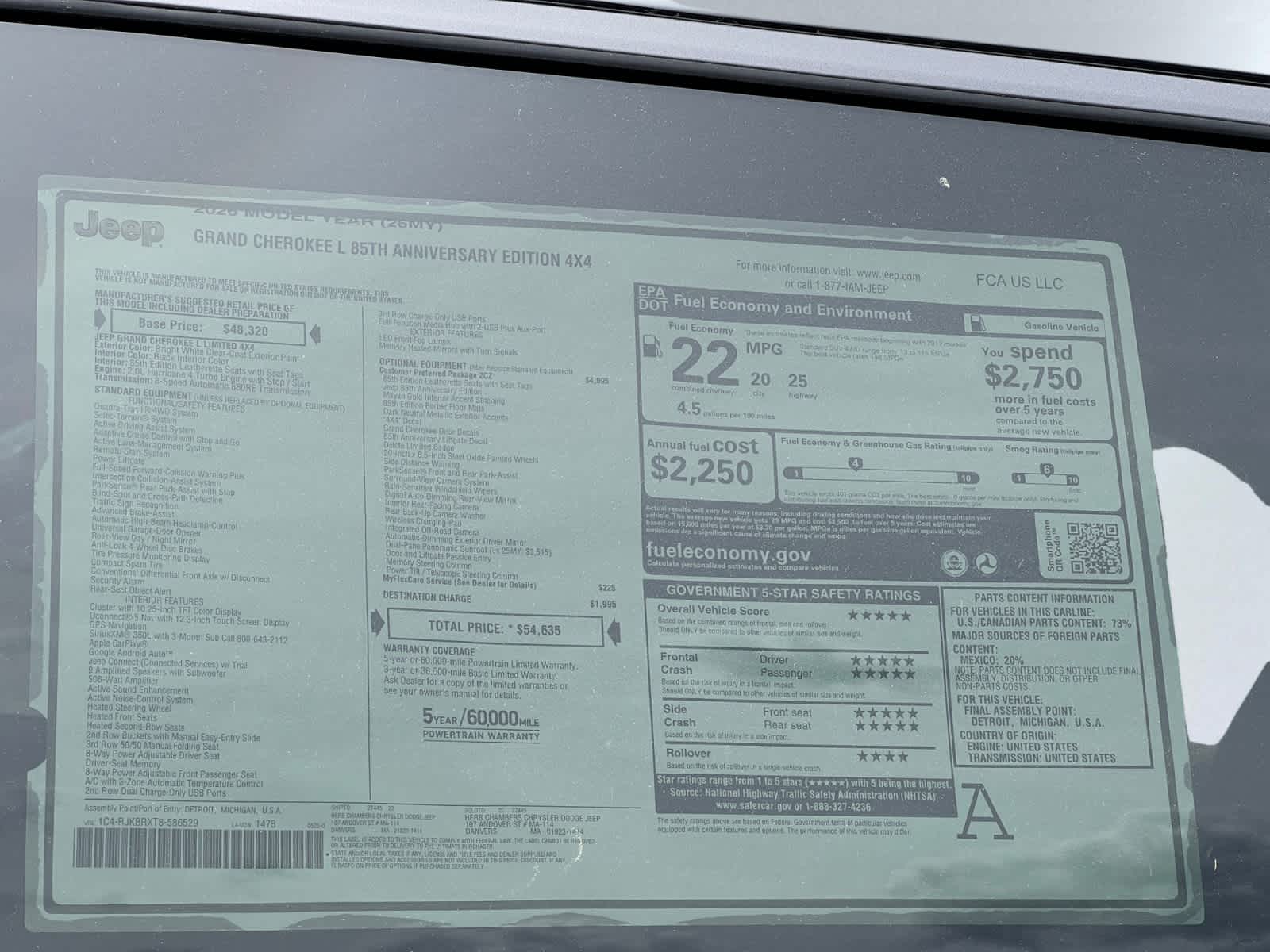 new 2026 Jeep Grand Cherokee car, priced at $51,685